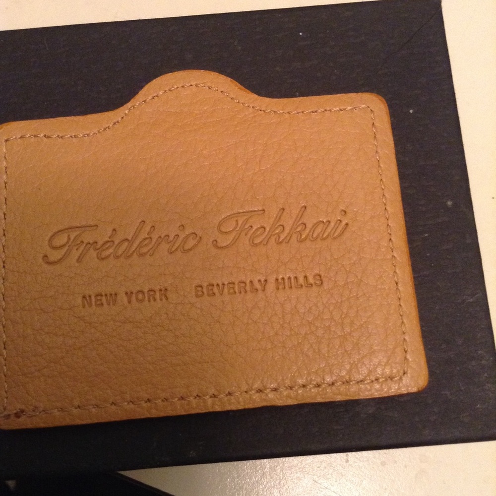 Frederic Fekkai leather pocket mirror